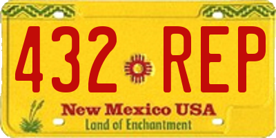 NM license plate 432REP