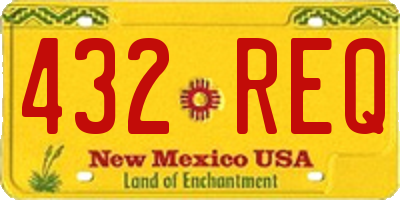 NM license plate 432REQ