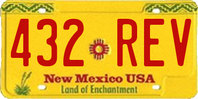 NM license plate 432REV
