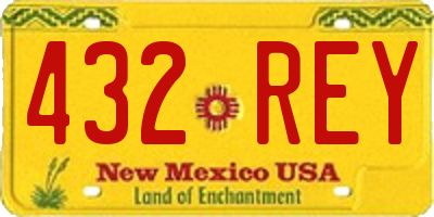 NM license plate 432REY