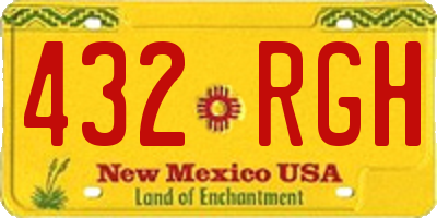 NM license plate 432RGH