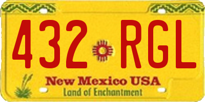 NM license plate 432RGL