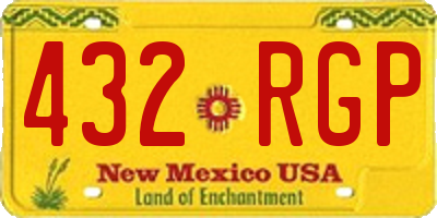 NM license plate 432RGP