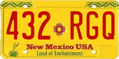 NM license plate 432RGQ