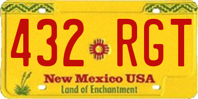 NM license plate 432RGT