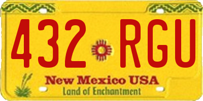 NM license plate 432RGU