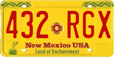 NM license plate 432RGX