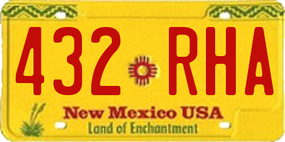 NM license plate 432RHA