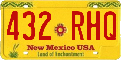 NM license plate 432RHQ