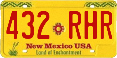 NM license plate 432RHR