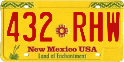 NM license plate 432RHW