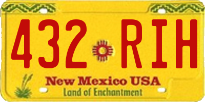 NM license plate 432RIH
