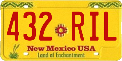 NM license plate 432RIL