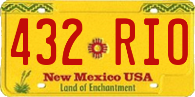 NM license plate 432RIO