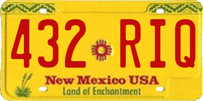 NM license plate 432RIQ