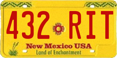 NM license plate 432RIT