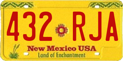 NM license plate 432RJA