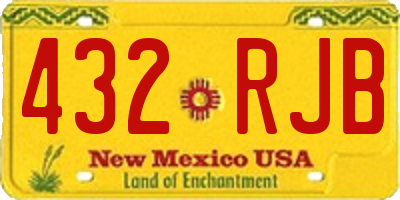 NM license plate 432RJB