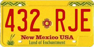 NM license plate 432RJE