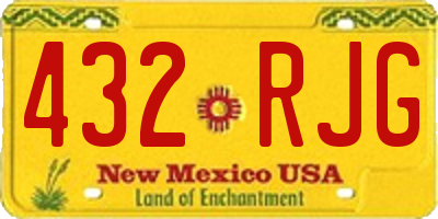 NM license plate 432RJG