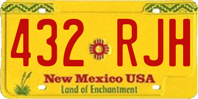 NM license plate 432RJH