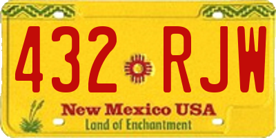 NM license plate 432RJW