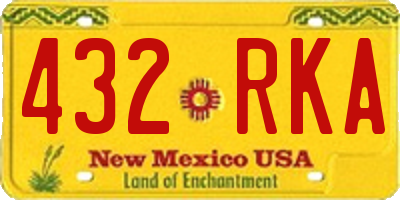 NM license plate 432RKA