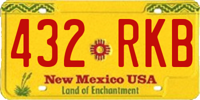 NM license plate 432RKB