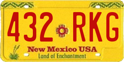 NM license plate 432RKG