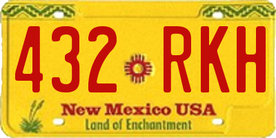 NM license plate 432RKH