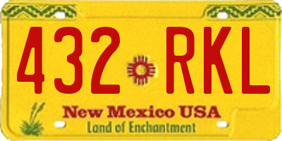 NM license plate 432RKL