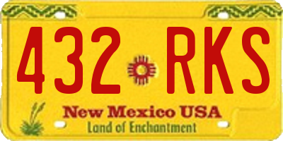 NM license plate 432RKS