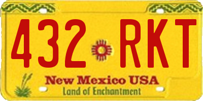 NM license plate 432RKT