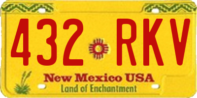 NM license plate 432RKV