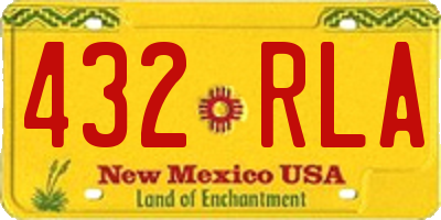 NM license plate 432RLA
