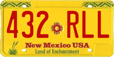 NM license plate 432RLL