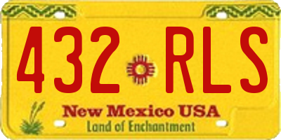 NM license plate 432RLS