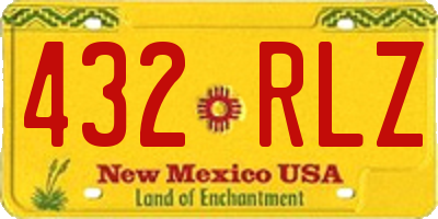 NM license plate 432RLZ