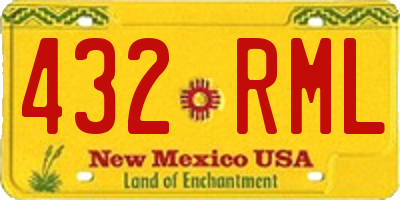NM license plate 432RML