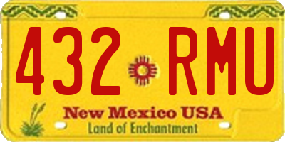 NM license plate 432RMU