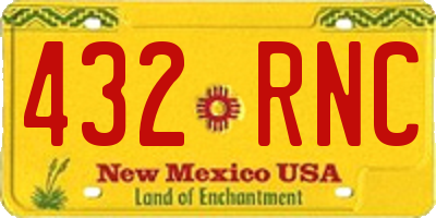 NM license plate 432RNC