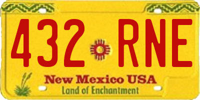 NM license plate 432RNE