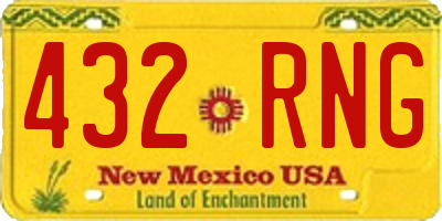 NM license plate 432RNG
