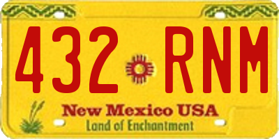 NM license plate 432RNM