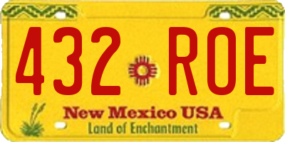 NM license plate 432ROE