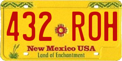 NM license plate 432ROH