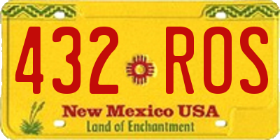 NM license plate 432ROS