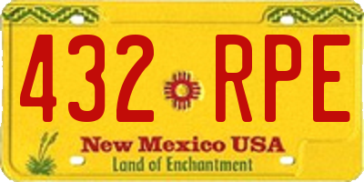 NM license plate 432RPE