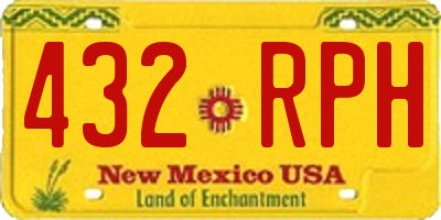 NM license plate 432RPH