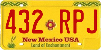 NM license plate 432RPJ